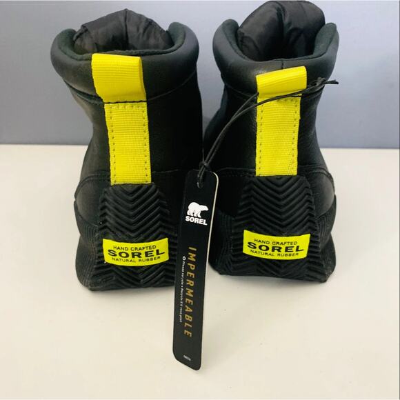 NWT Sorel Black Leather Out 'N About Plus Mid Boot Size 9 1/2 - Picture 4 of 5